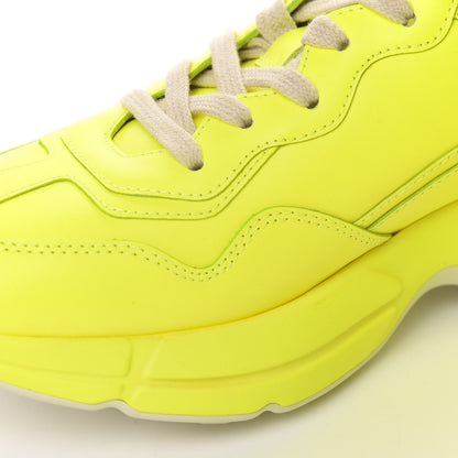 Gucci Calfskin Womens Rhyton Sneakers 38.5 Fluo Yellow 11 of 14