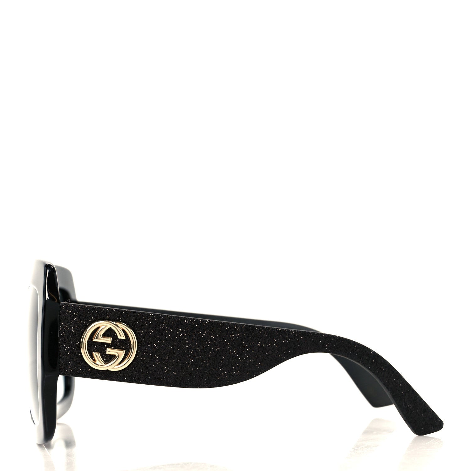Gucci Square Frame GG0102S Sunglasses Glitter Black 3 of 7