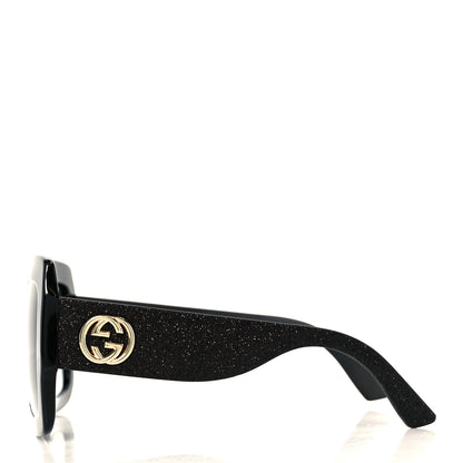 Gucci Square Frame GG0102S Sunglasses Glitter Black 3 of 7