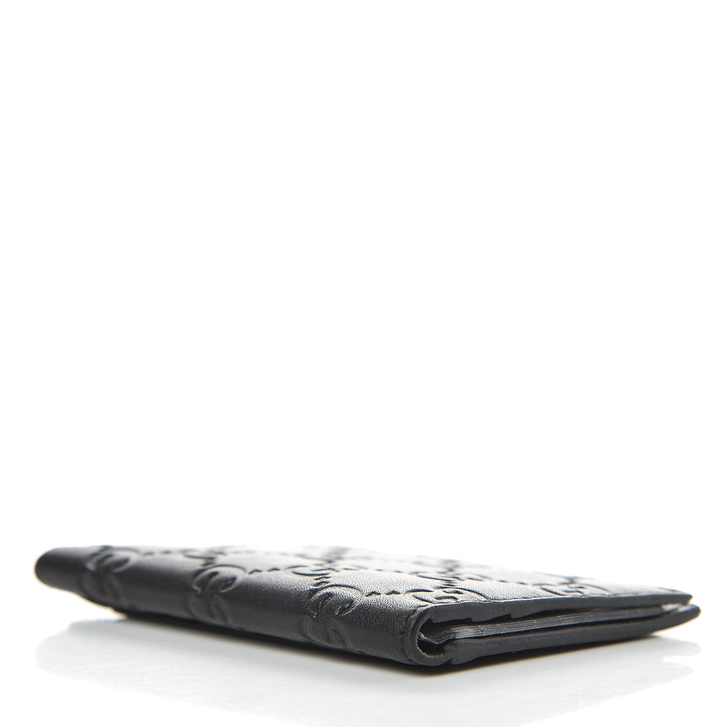 Guccissima Margaux Calfskin Avel Train Pass Card Case Black