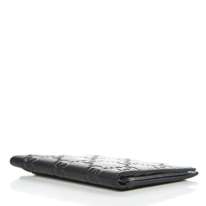Gucci Guccissima Margaux Calfskin Avel Train Pass Card Case Black 4 of 6
