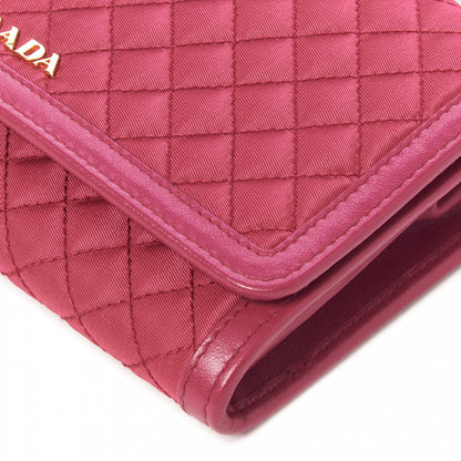 Prada Tessuto Quilted Mini Crossbody Wallet Ibisco 4 of 8