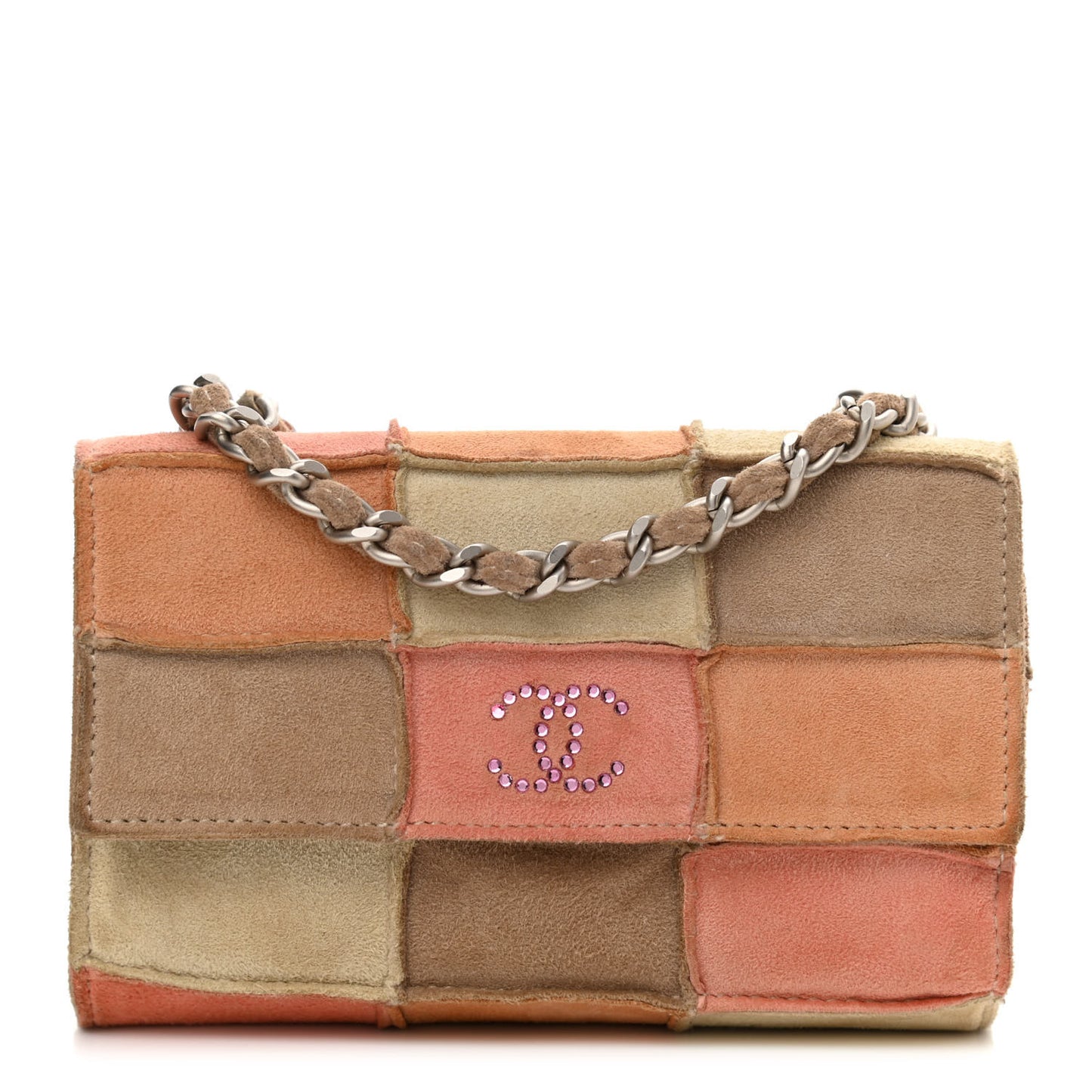 Suede Patchwork Mini Flap Multicolor