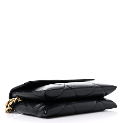Chanel Lambskin Quilted Chanel 19 Flap Clutch Black 4 of 13