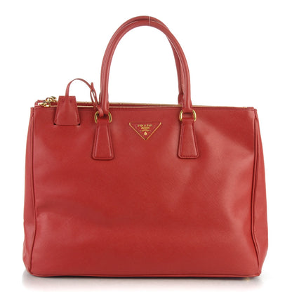Prada Saffiano Large Galleria Double Zip Tote Fuoco 1 of 10