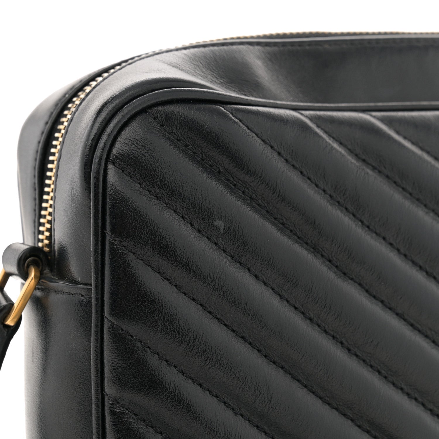Saint Laurent Calfskin Matelasse Monogram Lou Camera Bag Black 15 of 18