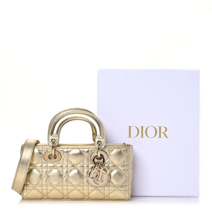 Christian Dior Metallic Lambskin Cannage Small Lady D-Joy Gold 13 of 13