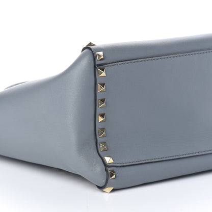Valentino Garavani Vitello Rockstud Double Handle Tote Grey 12 of 12