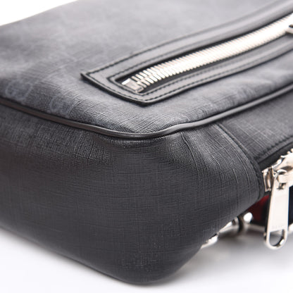 Gucci GG Supreme Monogram Web Belt Bag Black Grey 9 of 11
