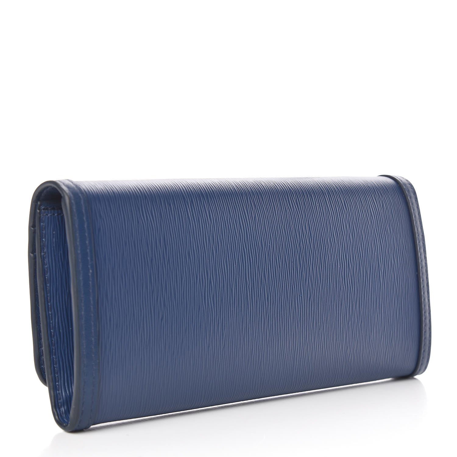 Prada Vitello Move Fioco Bow Continental Flap Travel Wallet Bluette 4 of 9
