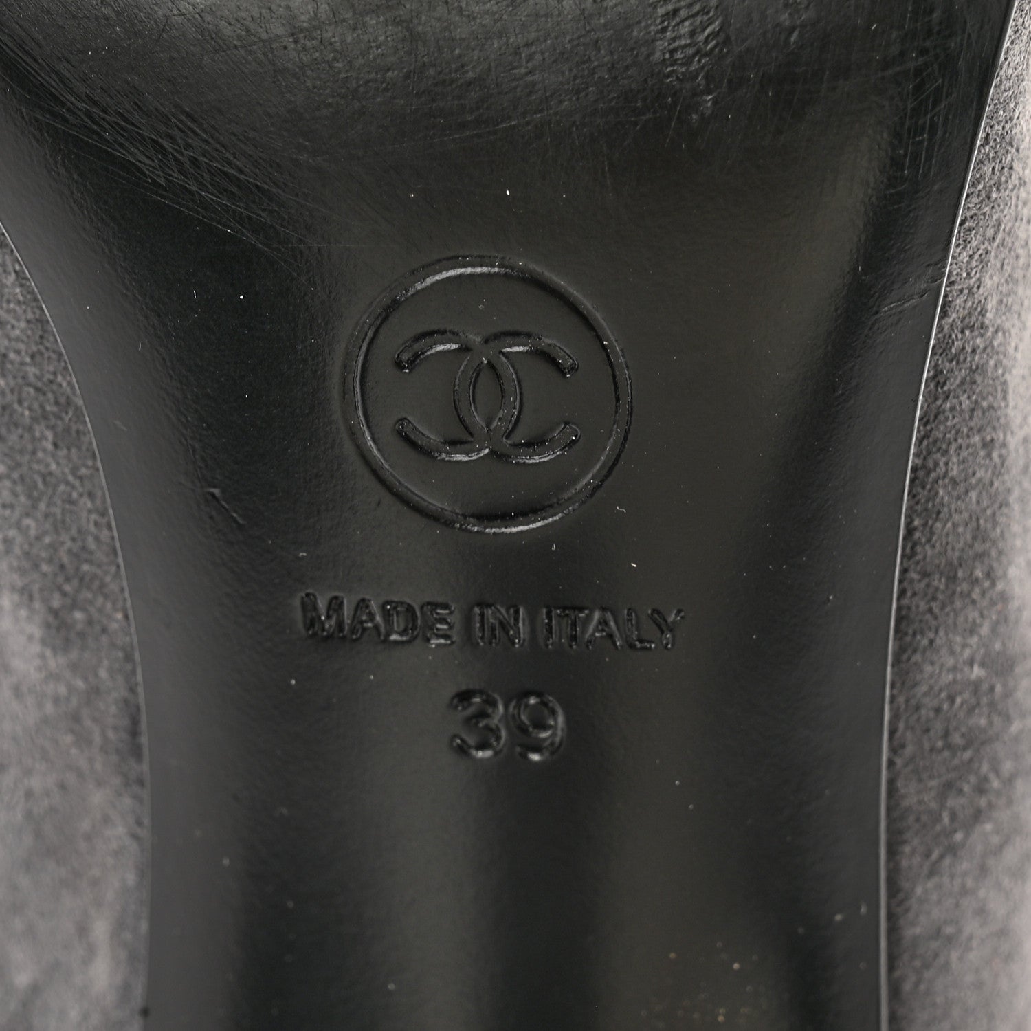 Chanel Suede Calfskin Satin Gabrielle Cap Toe Short Boots 39 Grey Black 7 of 10