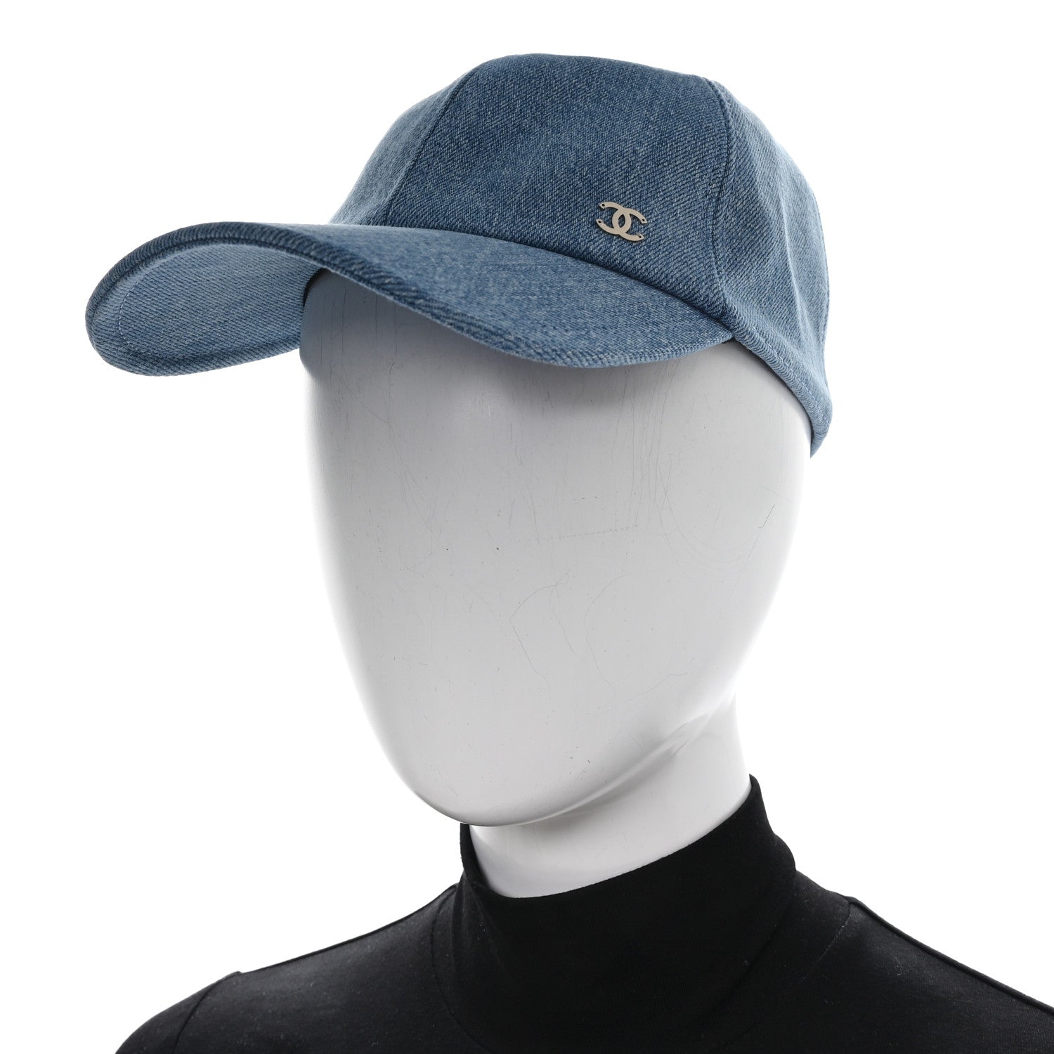 Chanel Denim CC Cap Hat Blue 2 of 8