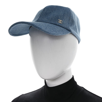Chanel Denim CC Cap Hat Blue 2 of 8
