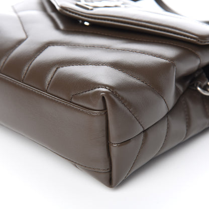 Saint Laurent Calfskin Y Quilted Monogram Toy Loulou Crossbody Bag Faggio 9 of 10