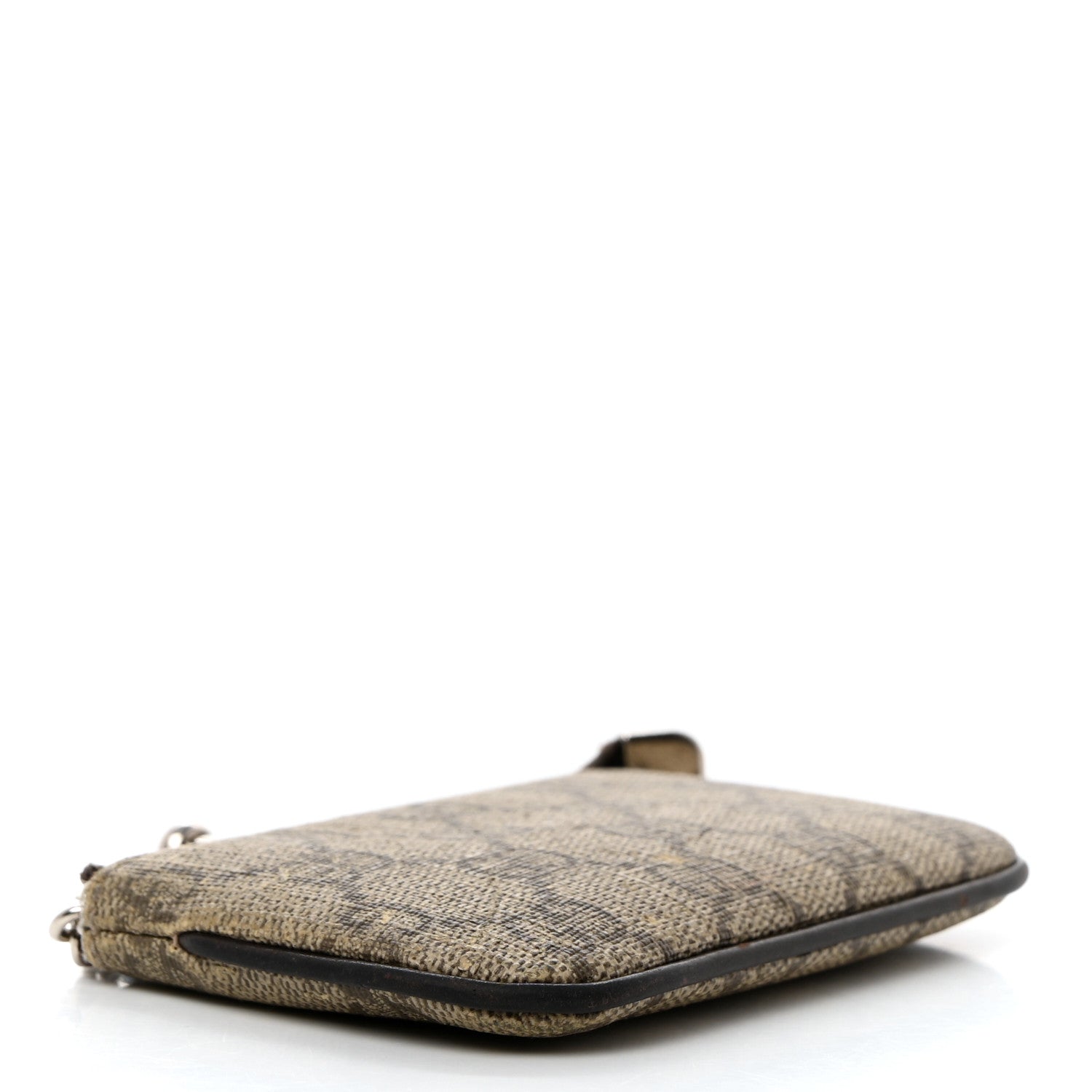 Gucci GG Supreme Monogram Selleria Key Case Beige Ebony Cocoa 4 of 7