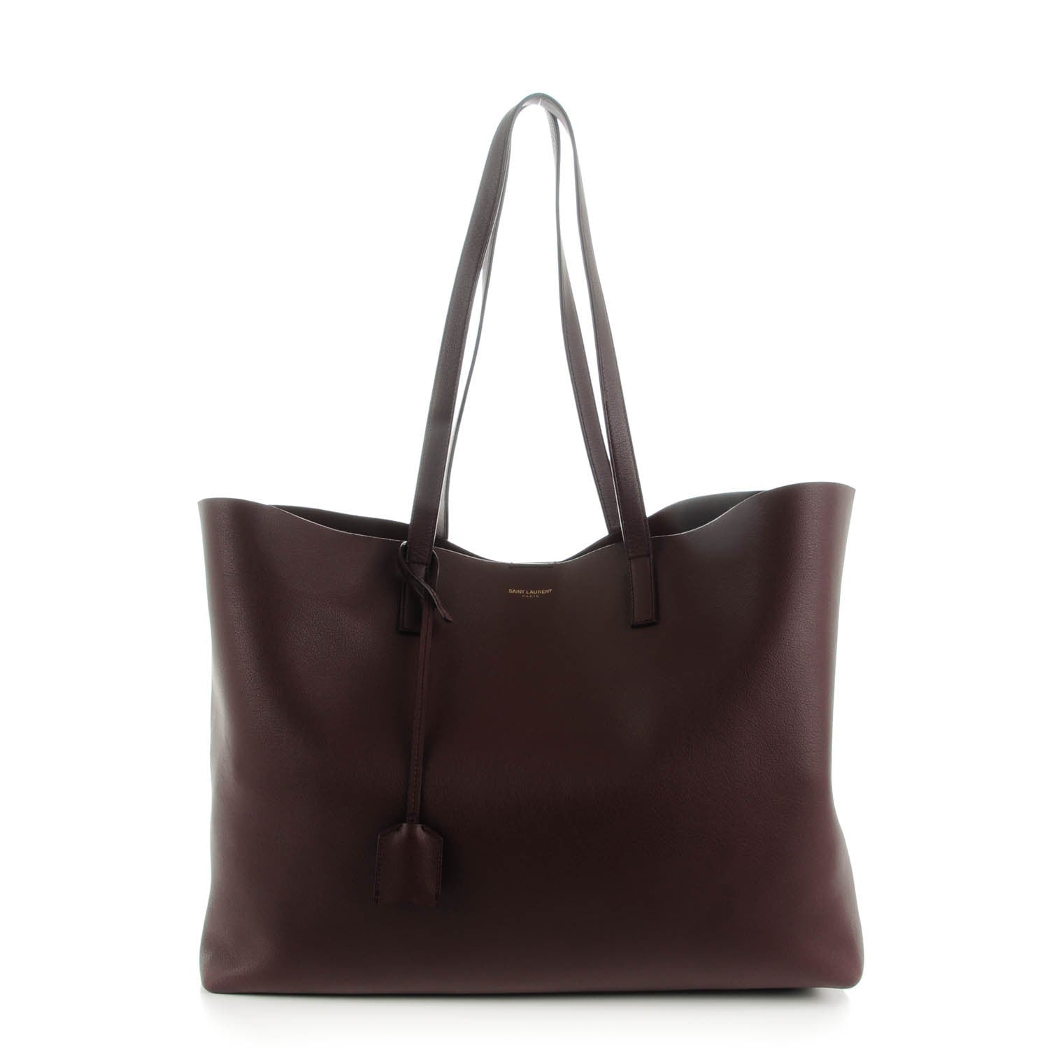 Saint Laurent Calfskin Large Shopping Tote Bordeaux 1 of 10