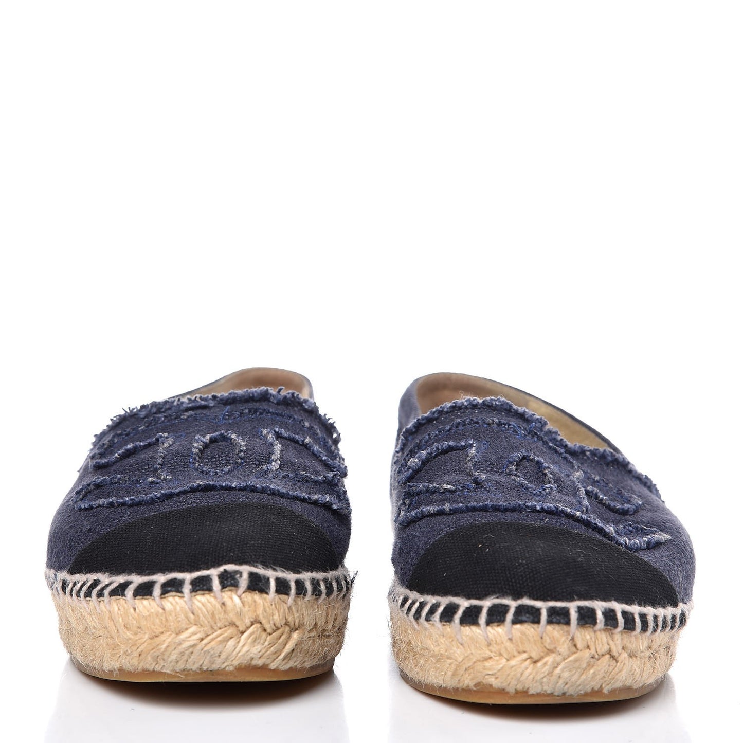 Linen CC Espadrilles 36 Blue Black