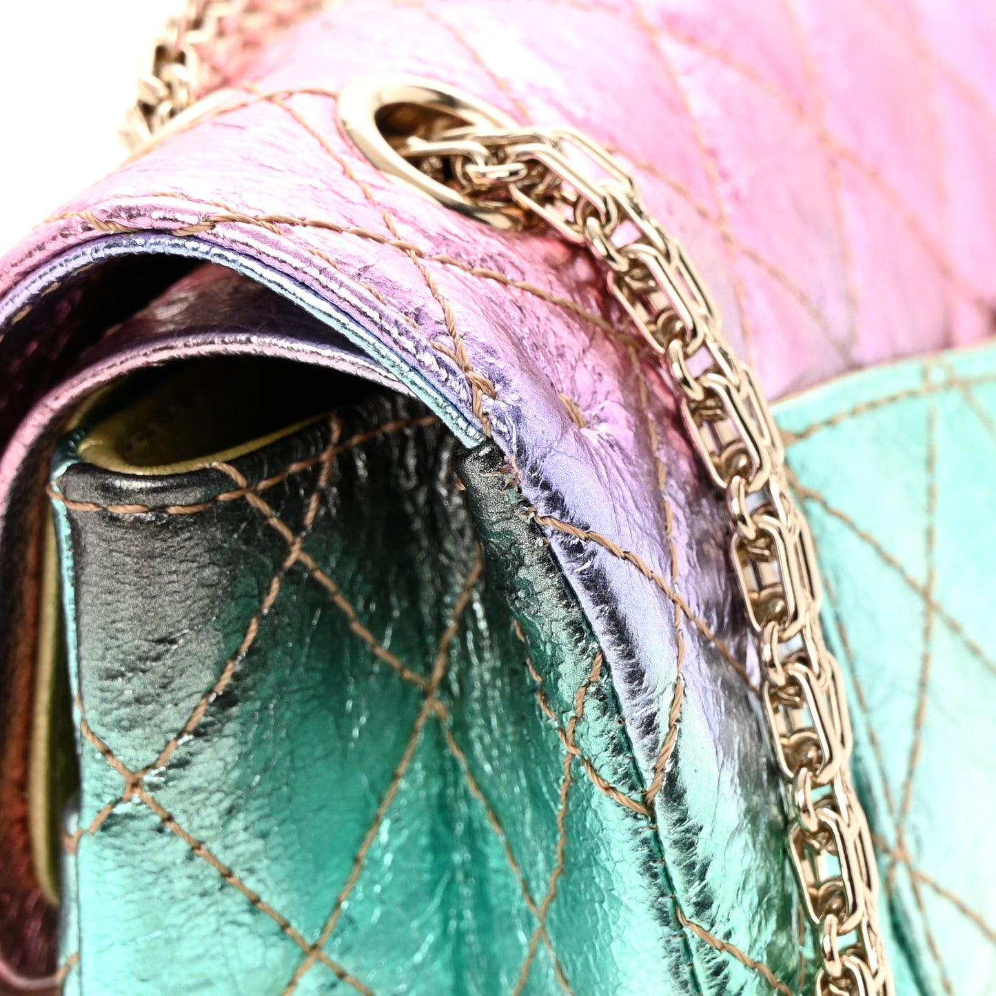 Metallic Goatskin Quilted 2.55 Reissue 225 Flap Multicolor