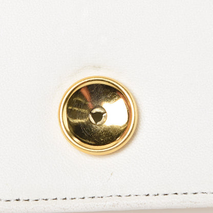 Chanel Calfskin Diamond Stitched CC Small Flap White 11 of 11