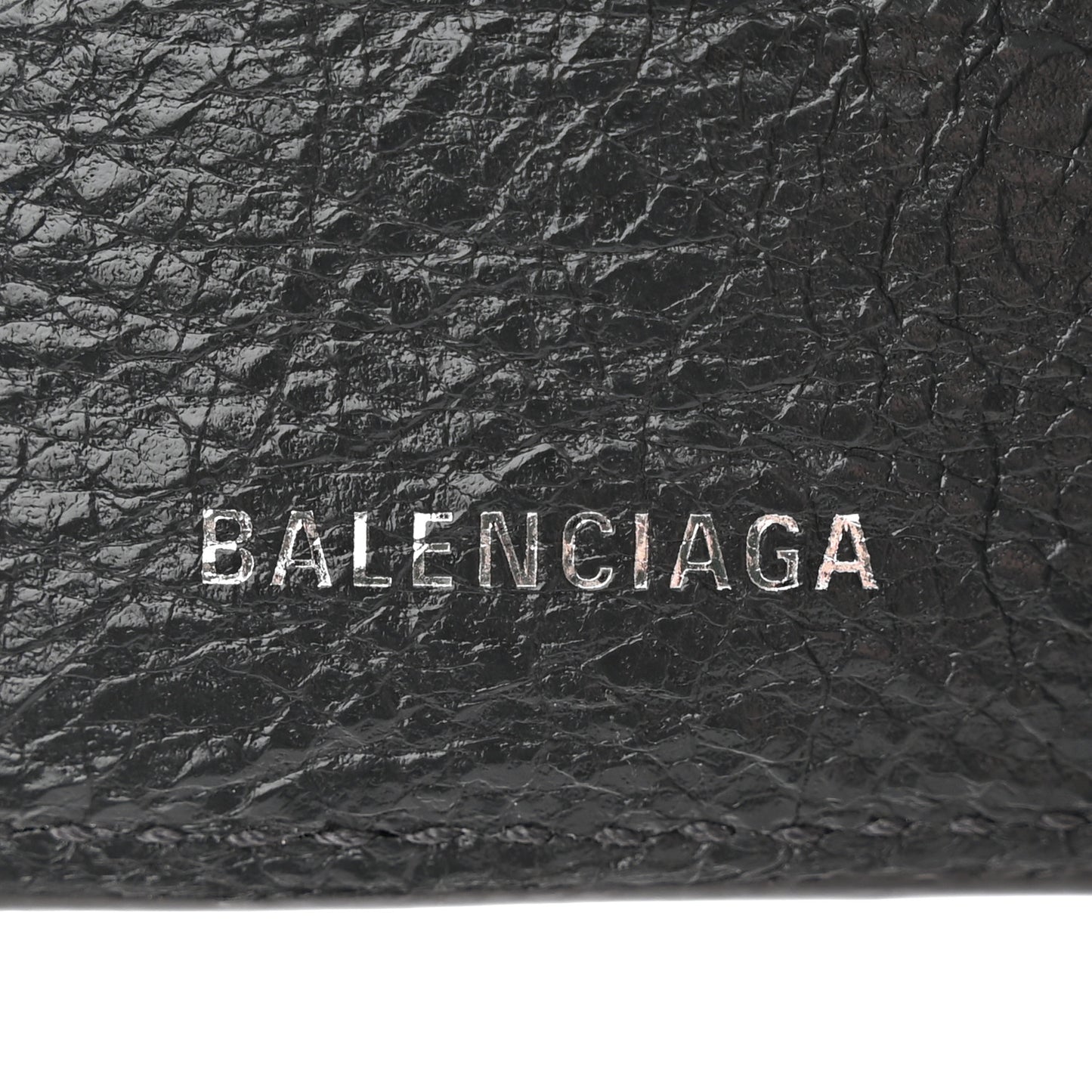 Agneau Classic Silver Hardware Mini Wallet Gris Fossile