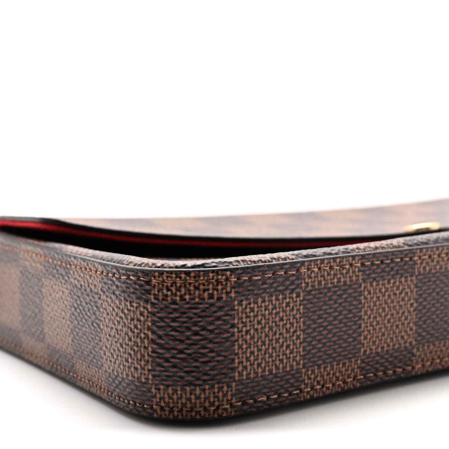 Louis Vuitton Damier Ebene Pochette Felicie Chain Wallet 9 of 11