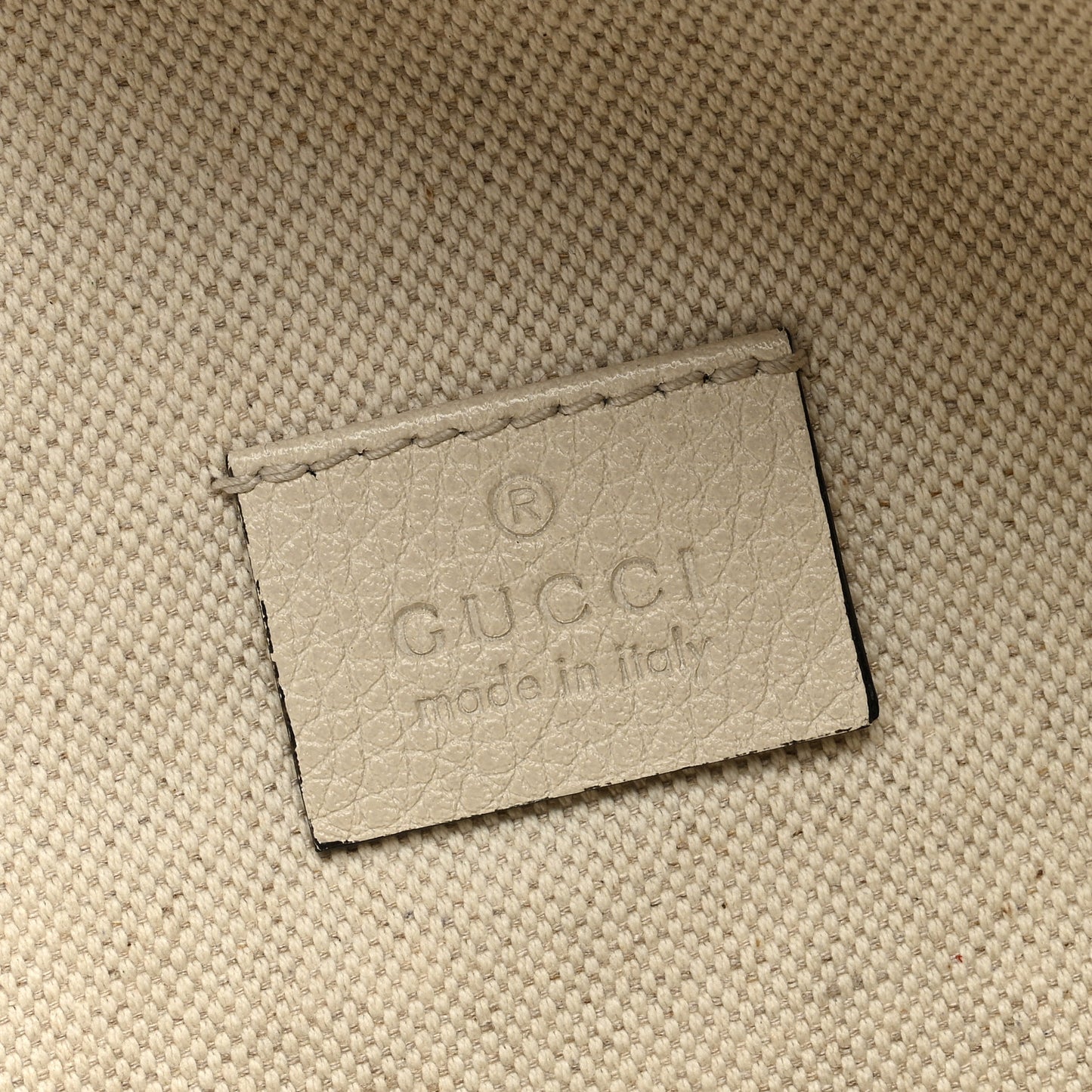 Grained Calfskin Logo Belt Bag White