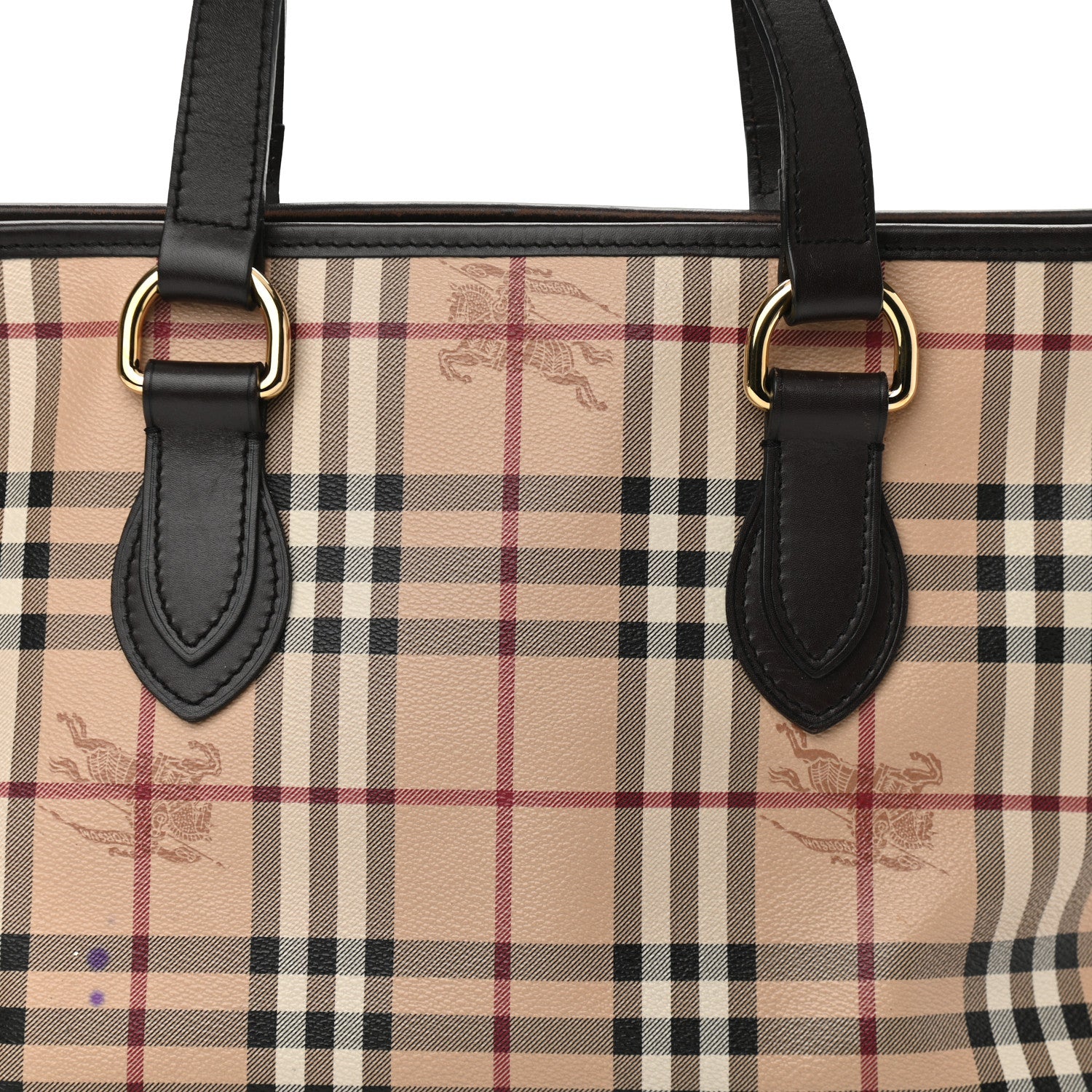 Burberry Haymarket Check Medium Regent Tote Chocolate 8 of 11