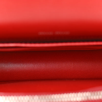 Miu Miu Vernice Crystal Wallet On Chain Rosso 5 of 10