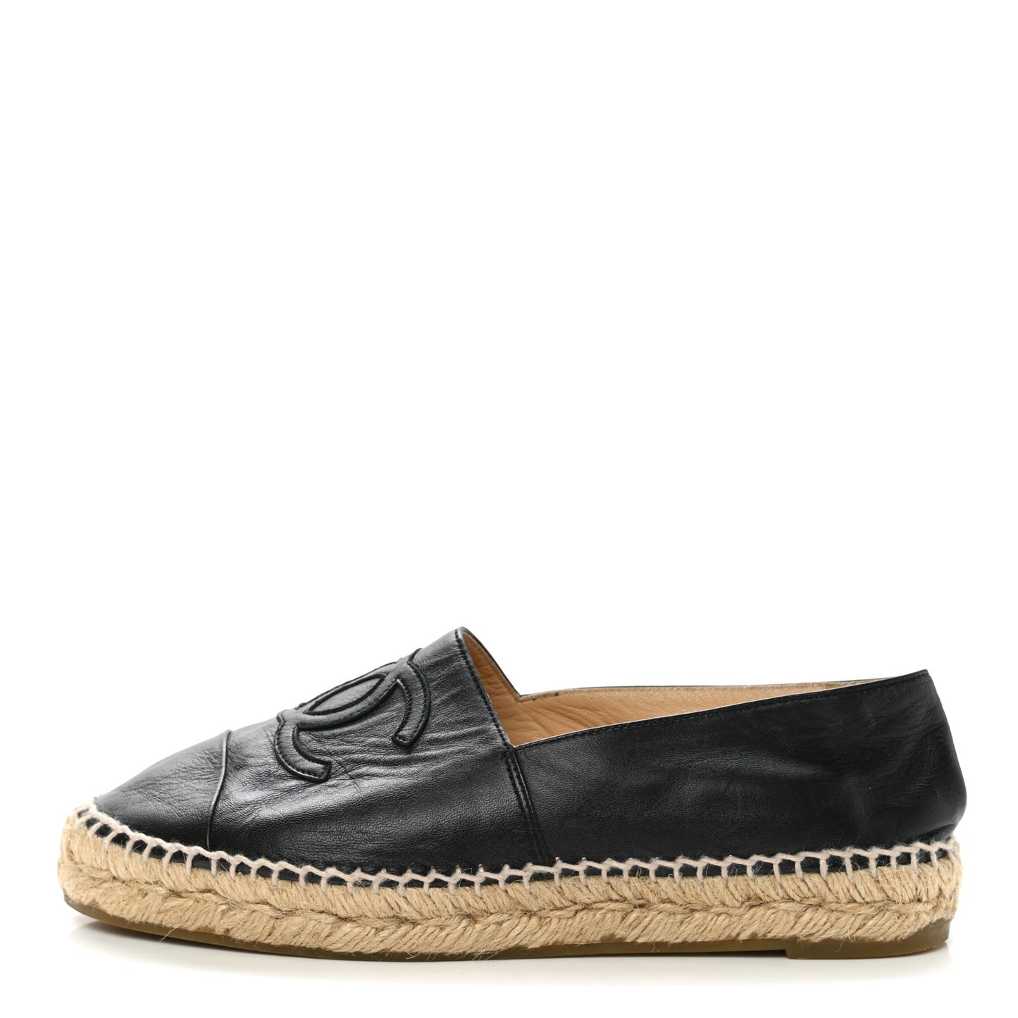 Lambskin CC Espadrilles 37 Black
