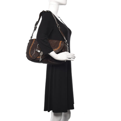 Christian Dior Calfskin Gaucho Double Saddle Bag Brown 2 of 11