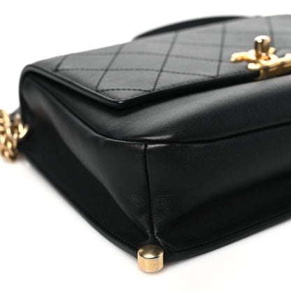 Chanel Calfskin Stitched Flap Black 9 of 10