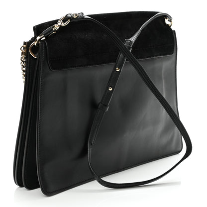 Chloe Suede Calfskin Medium Faye Shoulder Bag Black 3 of 14