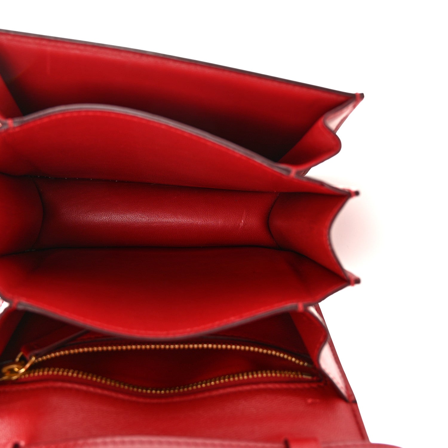 Celine Box Calfskin Small Classic Box Flap Bag Red 5 of 13