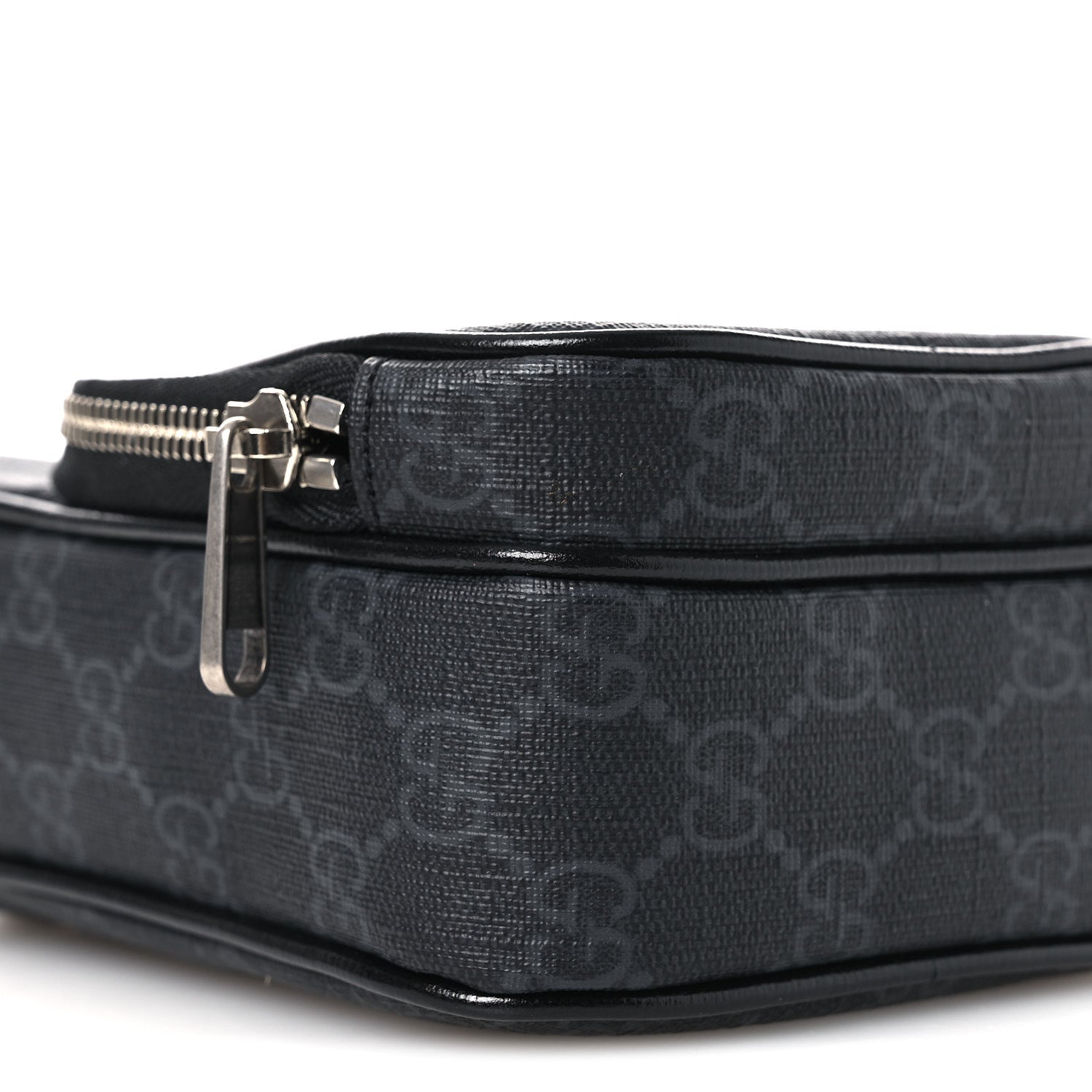 Gucci GG Supreme Monogram Azalea Calfskin Mini Retro Interlocking G Bag Black 9 of 10