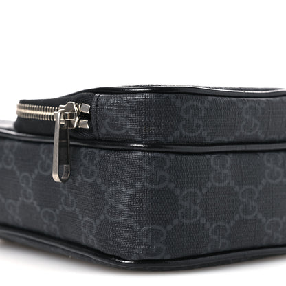 Gucci GG Supreme Monogram Azalea Calfskin Mini Retro Interlocking G Bag Black 9 of 10