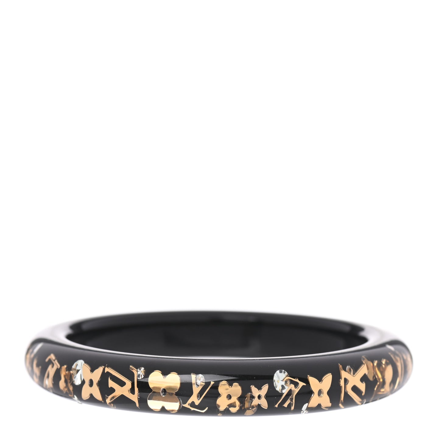 Resin Swarovski Medium Inclusion Bracelet PM Black