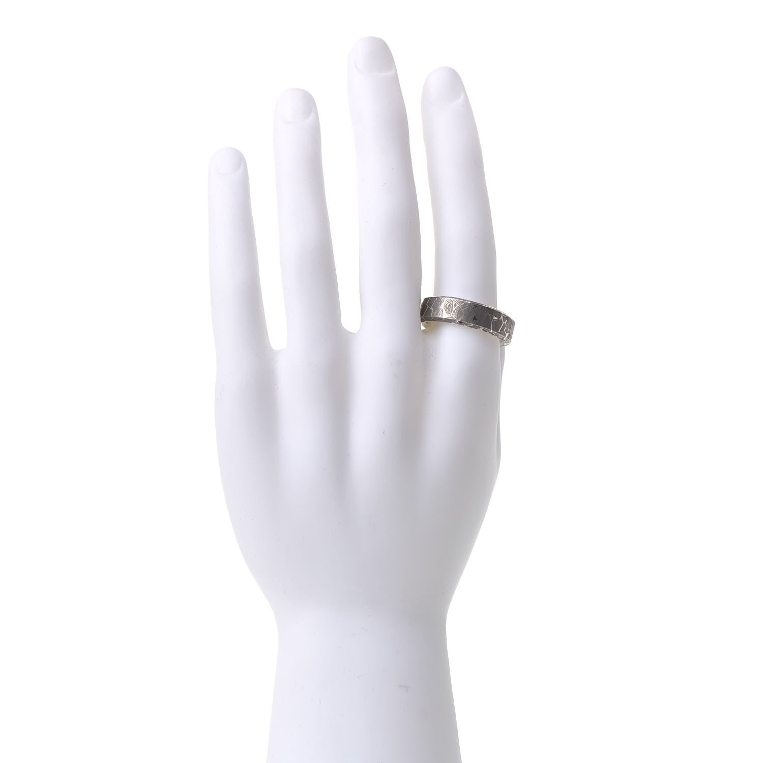 David Yurman Sterling Silver Fused Meteorite 8.5mm Band Ring 71 13.25 2 of 6