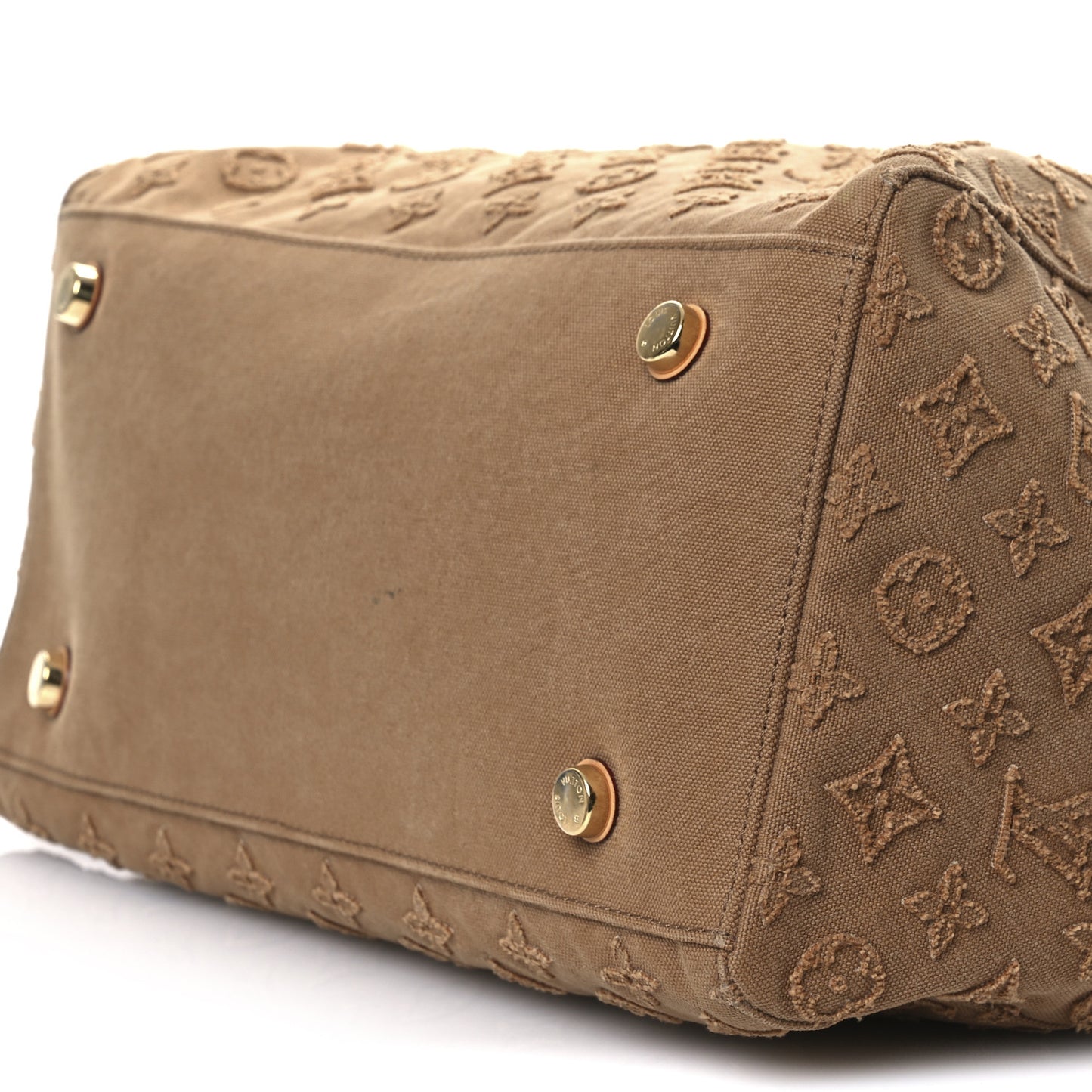 Denim Monogram Stone Speedy Bandouliere 35 Caramel