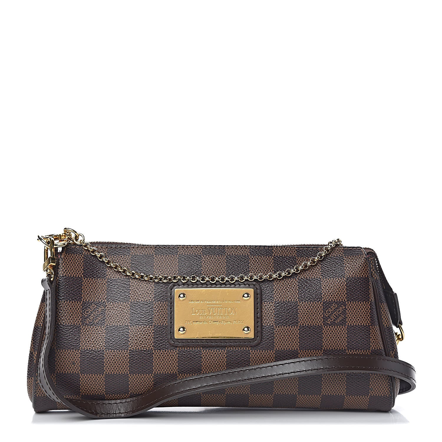 Louis Vuitton Damier Ebene Eva Clutch 1 of 13