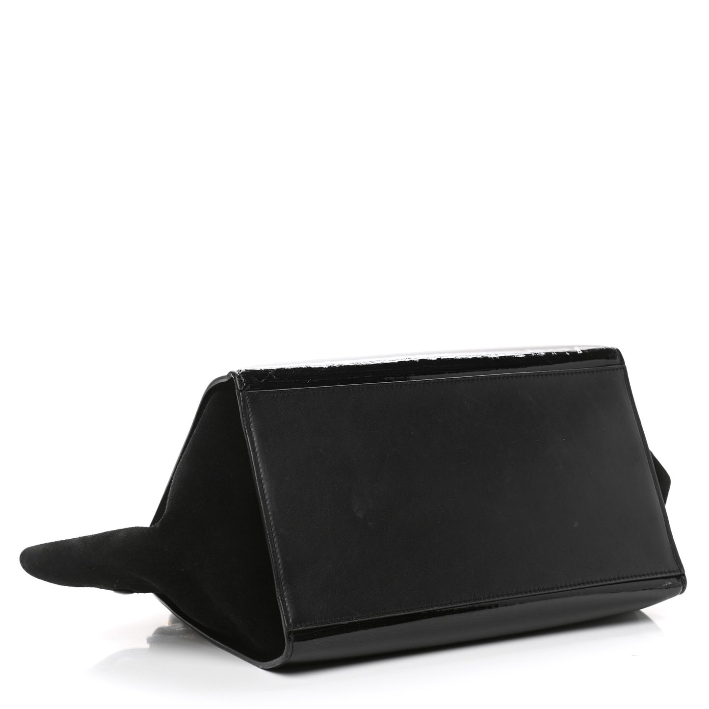 Patent Suede Medium Trapeze Black