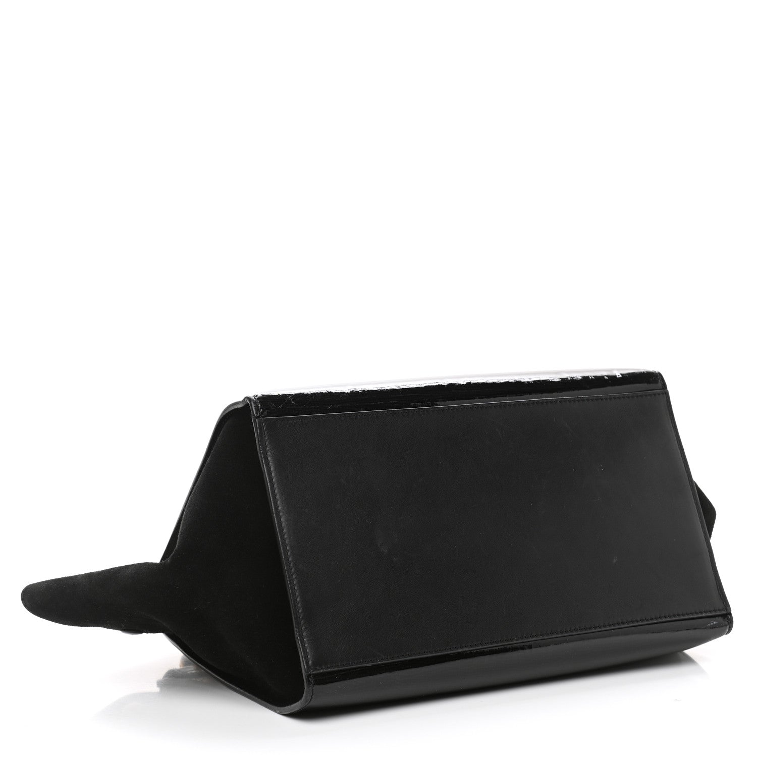 Celine Patent Suede Medium Trapeze Black 4 of 12