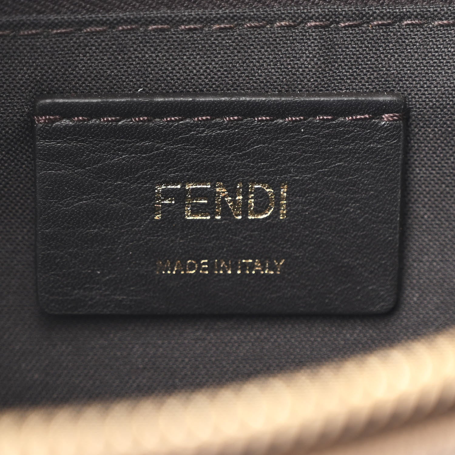 Fendi X FILA Glazed Fabric Vitello Century FF 1974 Mania Belt Bag Mogano Panna Blueberry 6 of 10