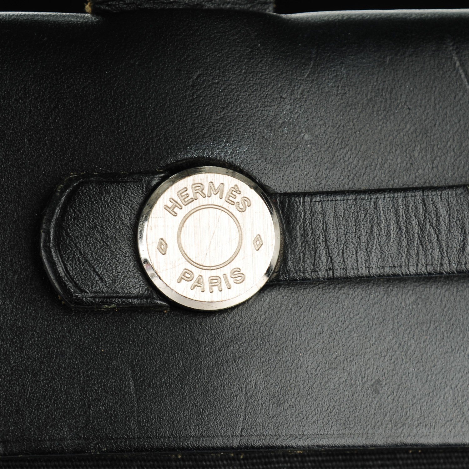 Hermes Toile Vache Hunter Herbag Cabas MM Black 8 of 12