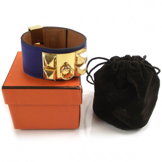 Hermes Swift Collier de Chien CDC Bracelet Bleu Electrique 7 of 7