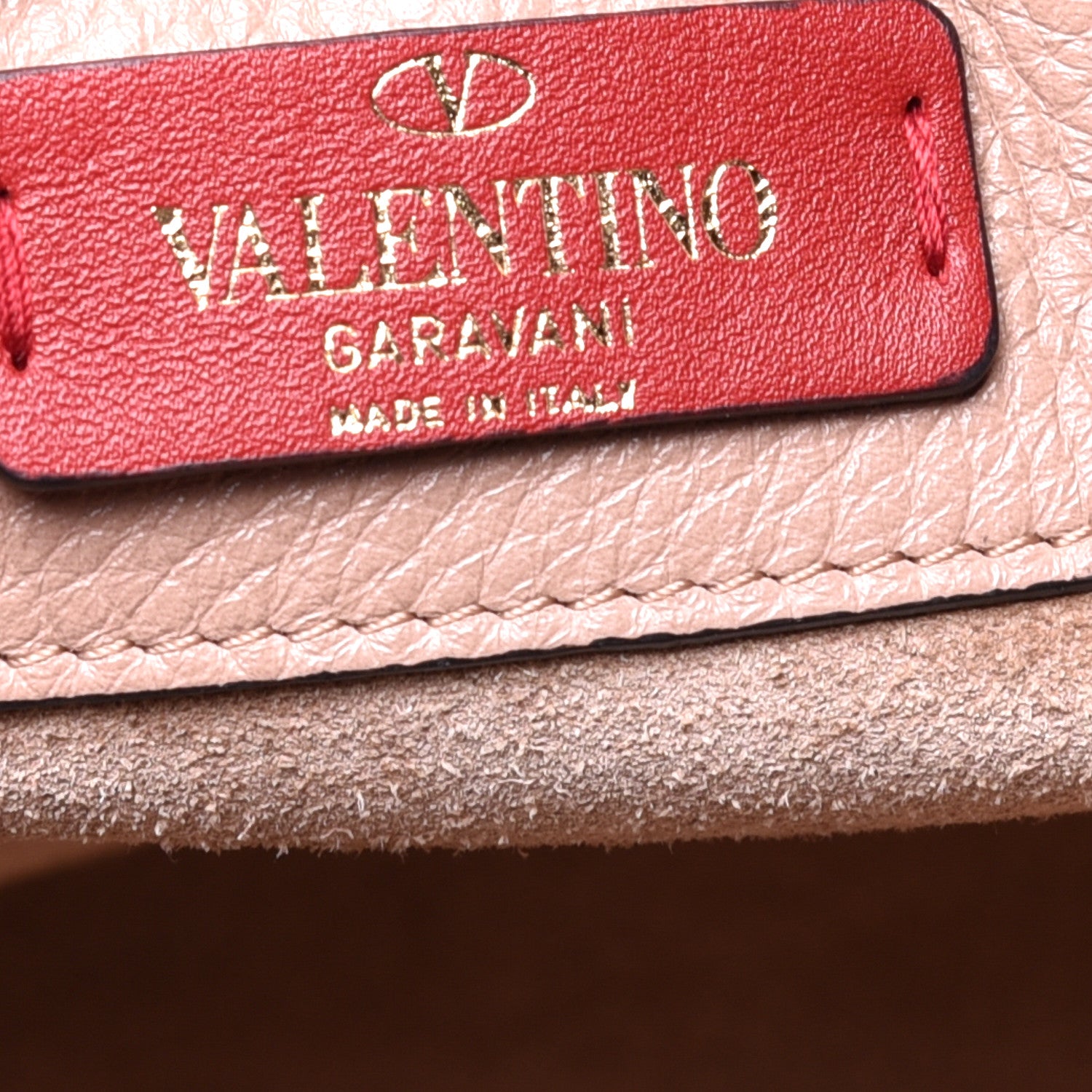 Valentino Garavani Grained Calfskin Rockstud Shoulder Tote Rose Cannelle 6 of 8