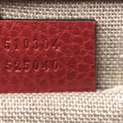 Gucci Dollar Calfskin Small Interlocking G Shoulder Bag Red 7 of 15