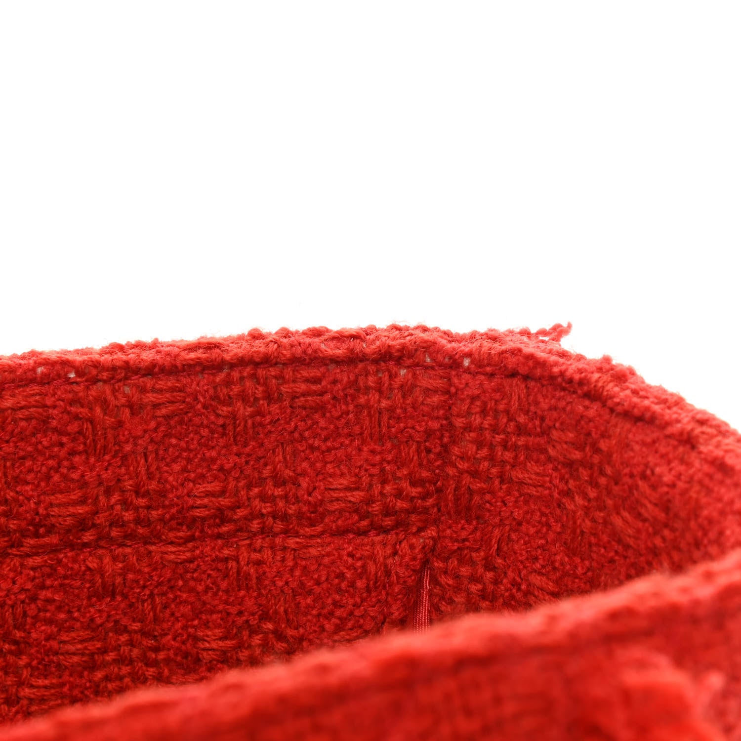 Chanel Wool Tweed Large Zipped Shopping Tote Red 11 of 11