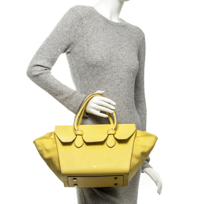 Celine Crisped Calfskin Mini Tie Knot Tote Fluo Yellow 2 of 6