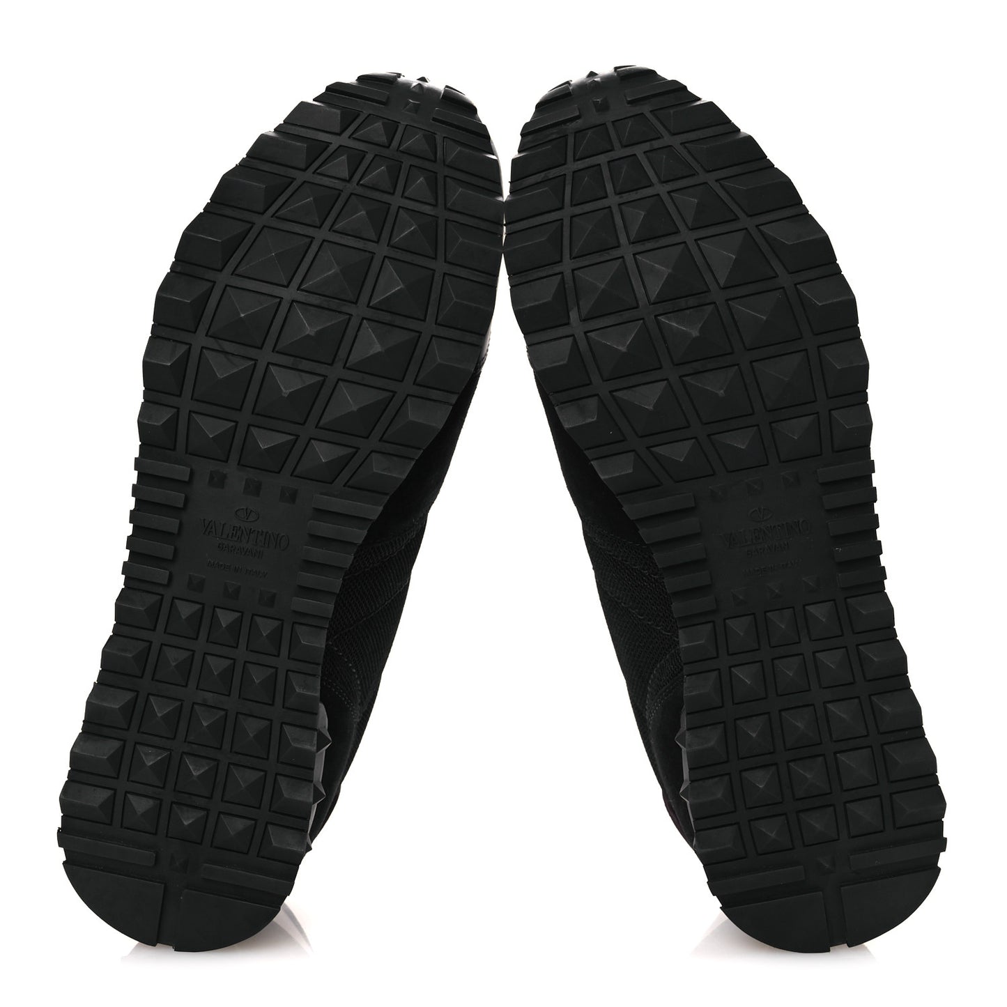 Mesh Fabric Suede Mens Rockrunner Sneakers 43.5 Black
