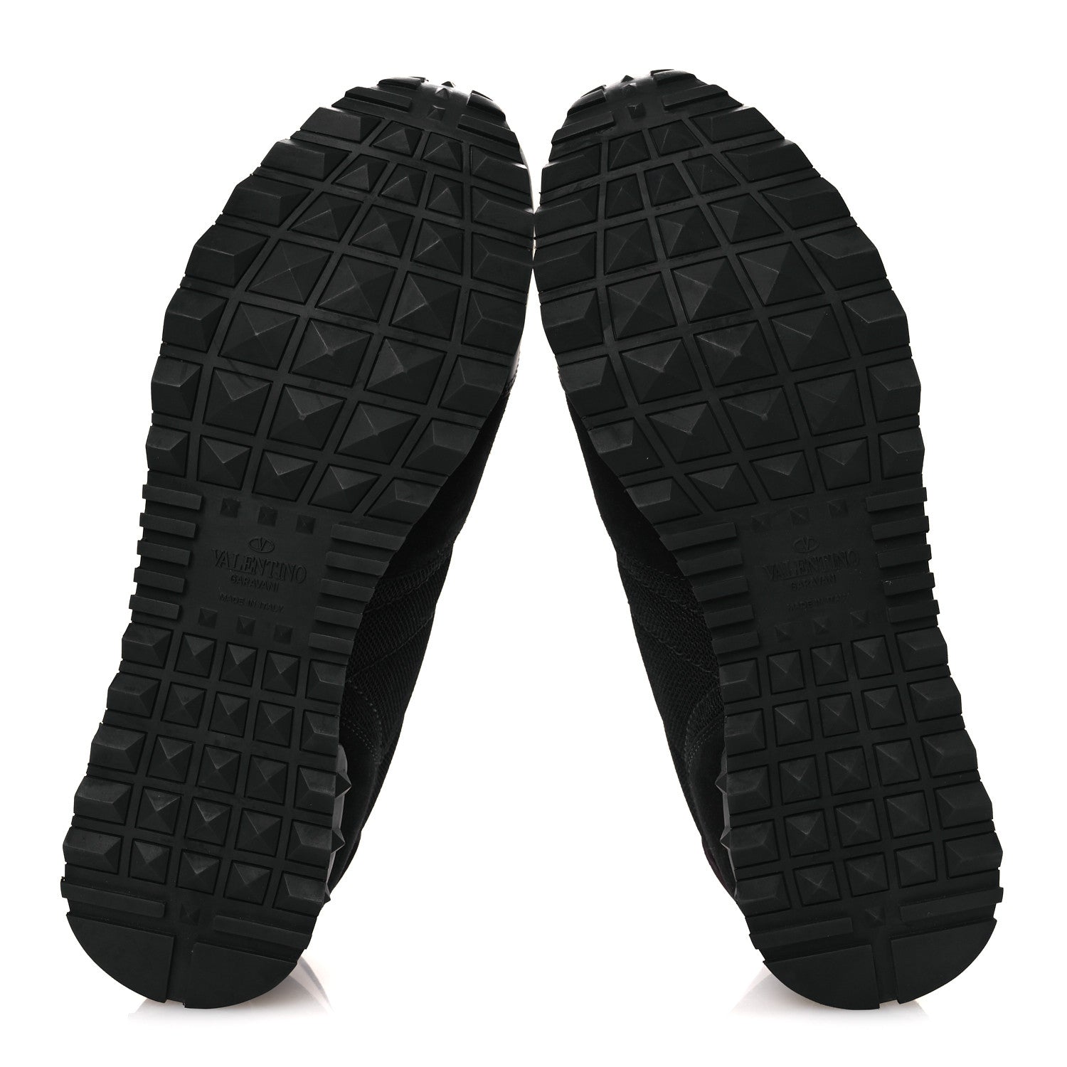 Valentino Garavani Mesh Fabric Suede Mens Rockrunner Sneakers 43.5 Black 7 of 11